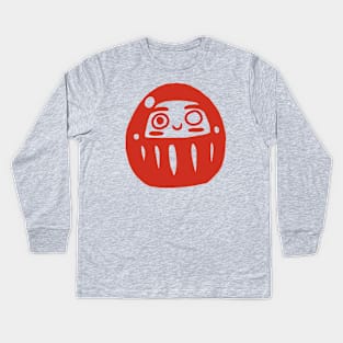 Minimalist Daruma Kids Long Sleeve T-Shirt